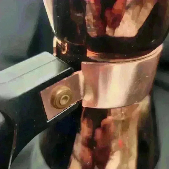 Vintage MCM Stanhome 8 Cup Coffee Carafe Copper Accents Stylized Black Handle - Picture 9 of 10